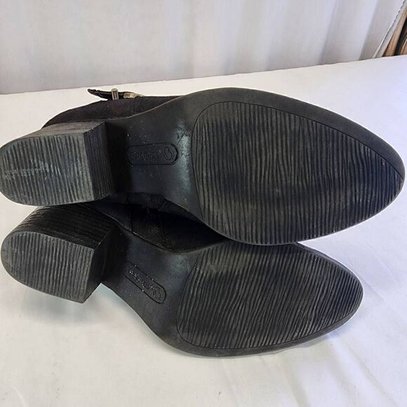 Beartraps Black Ankle Booties Rockability Buckle Size 10M - Picture 6 of 9